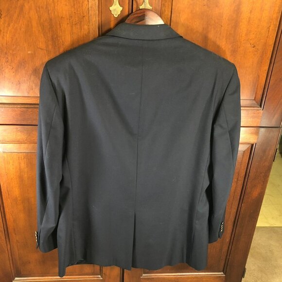 Jos. A. Bank Mens Blazer Jacket 42R Navy Wool Blend Classic Fit Double Button - Picture 16 of 16